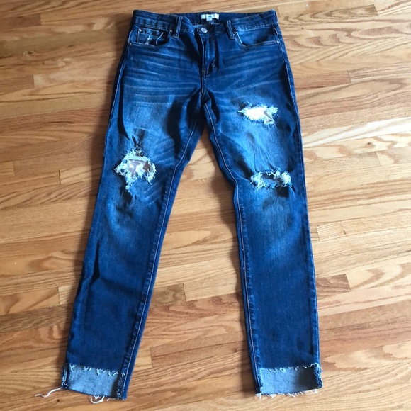 ✖️sold✖️BP Ripped Step Hem Skinny Jeans - Picture 4 of 6